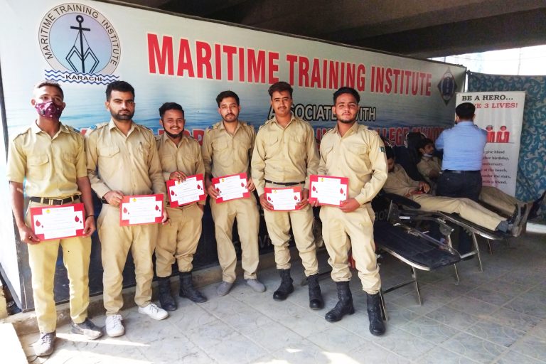 fatmid foundation blood bank donation at maritime training institute students and staff