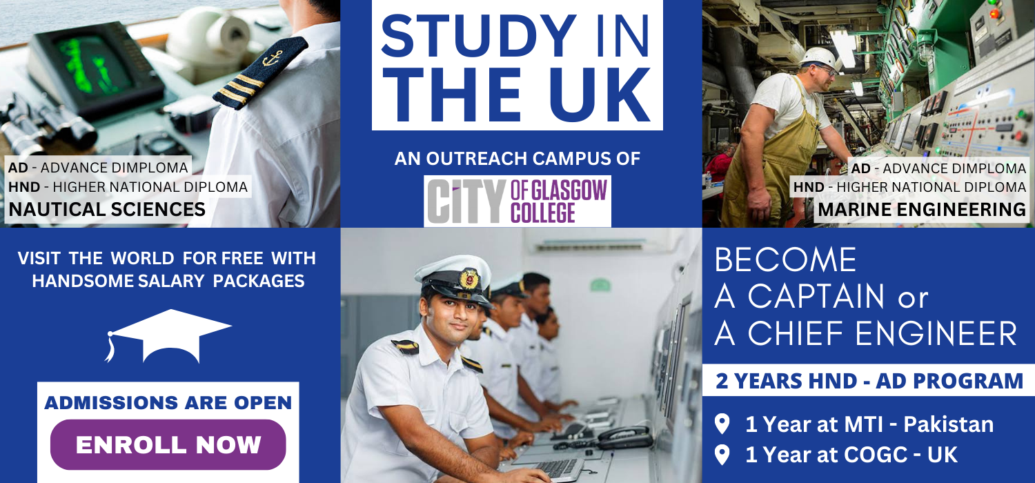 STUDY IN THE UK to become a Captain or Chief Engineer -HND Nautical Sciences - HND Marine Engineering